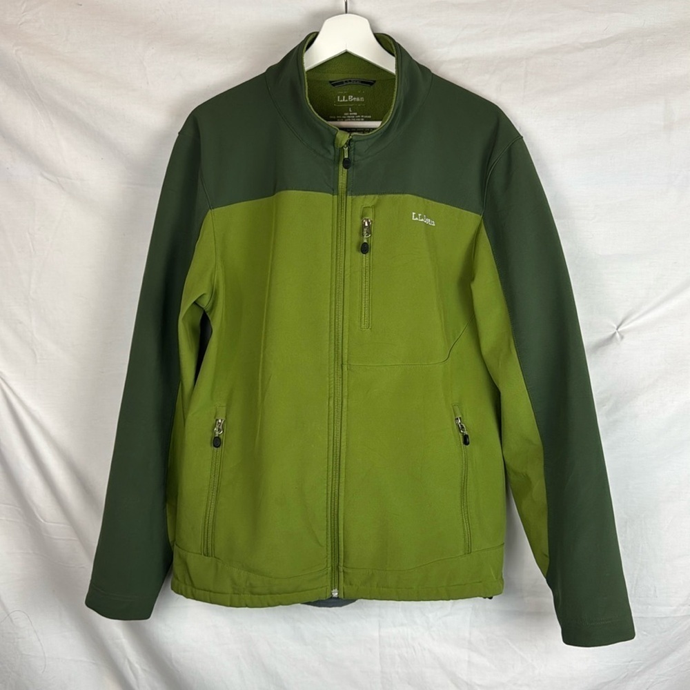 LL Bean men’s fleece jacket full zip green size large